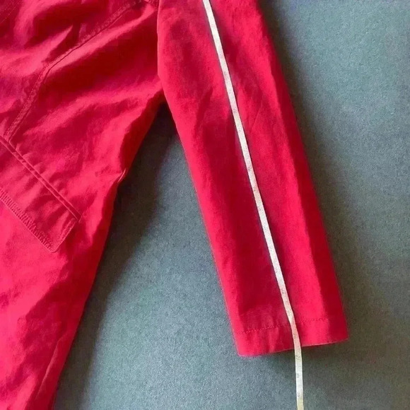 Talbots Red Water-Resistant Trenchcoat 12W - Picture 10 of 14